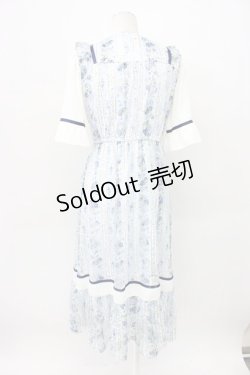 画像2: axes femme / ストライプ柄レースワンピース  青Ｘ白 T-26-03-13-007-AX-OP-SA-ZT