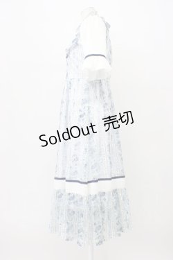 画像3: axes femme / ストライプ柄レースワンピース  青Ｘ白 T-26-03-13-007-AX-OP-SA-ZT