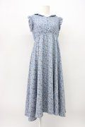 evelyn / フラワーノースリーブワンピース  ブルーグレー T-26-03-13-009-LO-OP-SA-ZT