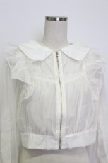 画像4: axes femme POETIQUE / シアー×チュールブルゾン M キナリ T-26-03-13-001-AX-TO-SA-ZT (4)