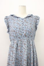 画像4: evelyn / フラワーノースリーブワンピース  ブルーグレー T-26-03-13-009-LO-OP-SA-ZT645 (4)