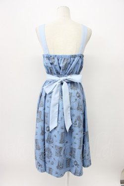 画像2: axes femme POETIQUE / ジュイ風物語柄ワンピース M サックス T-26-03-13-010-AX-OP-SA-ZT