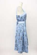 画像4: axes femme POETIQUE / ジュイ風物語柄ワンピース M サックス T-26-03-13-010-AX-OP-SA-ZH (4)