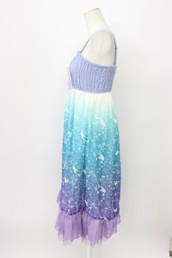 画像4: axes femme / グラデーション2Wayスカート(リトルマーメイド) M ブルー×パープル T-26-03-13-011-AX-OP-SA-ZT