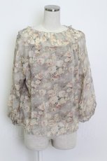 画像1: axes femme / 花柄トップス  ベージュ T-26-03-13-002-AX-TO-SA-ZT645 (1)