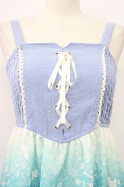 画像5: axes femme / グラデーション2Wayスカート(リトルマーメイド) M ブルー×パープル T-26-03-13-011-AX-OP-SA-ZT