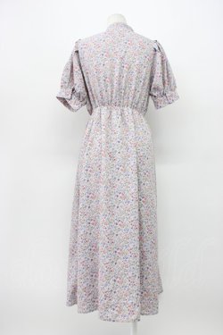 画像2: axes femme POETIQUE / 半袖リボンタイ花柄ワンピース M ラベンダー T-26-03-13-012-AX-OP-SZ-ZT