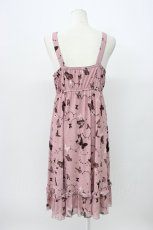 画像2: axes femme / バタフライメッシュキャミワンピース M ピンク T-26-03-13-013-AX-OP-SA-ZT645 (2)