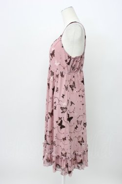 画像3: axes femme / バタフライメッシュキャミワンピース M ピンク T-26-03-13-013-AX-OP-SA-ZT