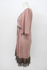 画像3: axes femme / カメオレースカットワンピース  ピンクＸグレー T-26-03-13-015-AX-OP-SA-ZT645 (3)