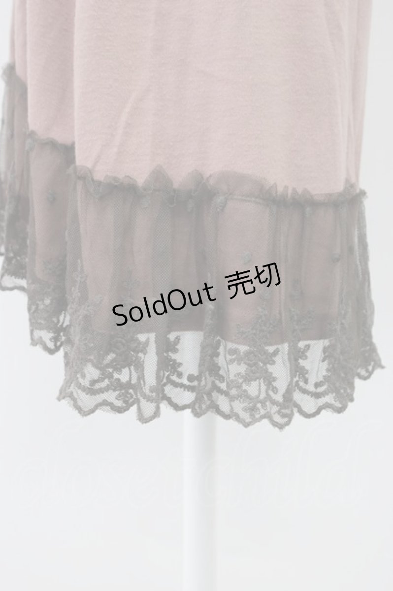 画像5: axes femme / カメオレースカットワンピース  ピンクＸグレー T-26-03-13-015-AX-OP-SA-ZT645 (5)