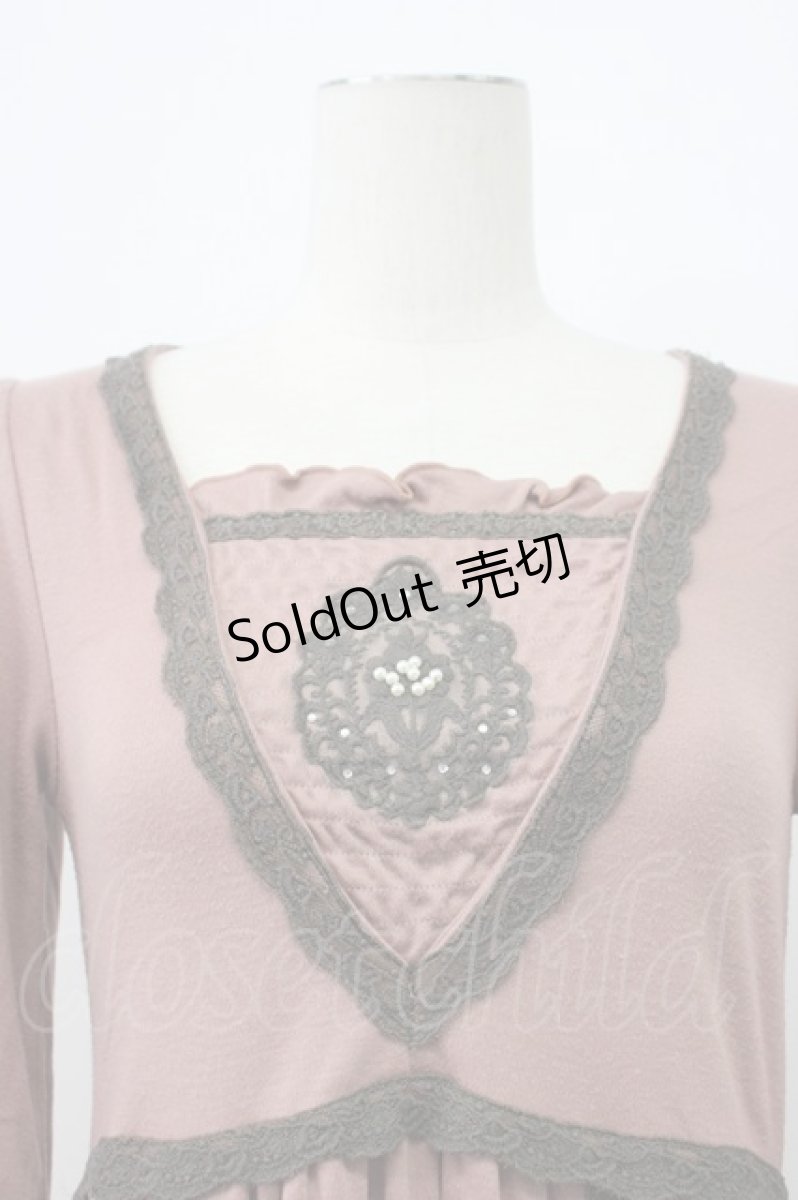 画像6: axes femme / カメオレースカットワンピース  ピンクＸグレー T-26-03-13-015-AX-OP-SA-ZT645 (6)