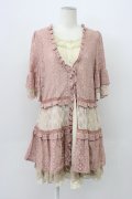 axes femme / CD重ね着風チュニック M アワピンク T-26-03-13-016-AX-OP-SA-ZT