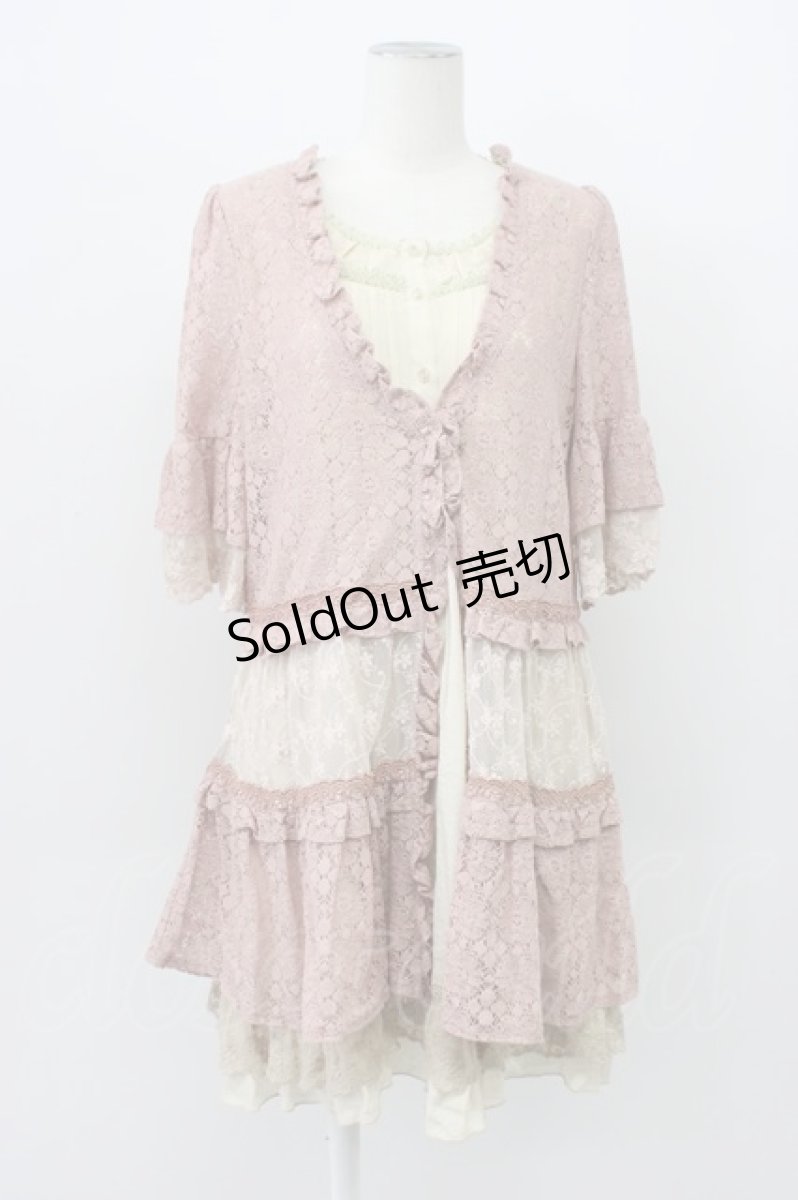 画像1: axes femme / CD重ね着風チュニック M アワピンク T-26-03-13-016-AX-OP-SA-ZT (1)