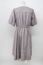 画像2: axes femme / ブロッキングストライプワンピース  ピンクＸ白 T-26-03-13-017-AX-OP-SA-ZT645 (2)