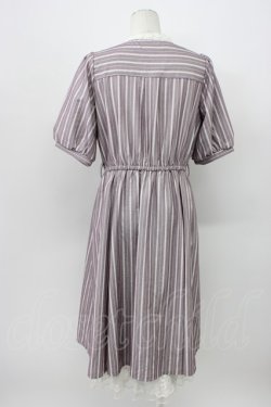 画像2: axes femme / ブロッキングストライプワンピース  ピンクＸ白 T-26-03-13-017-AX-OP-SA-ZT