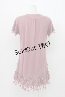 画像2: axes femme / 花柄レースブロッキングチュニ M コイピンク T-26-03-13-018-AX-OP-SA-ZT