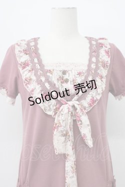 画像4: axes femme / 花柄レースブロッキングチュニ M コイピンク T-26-03-13-018-AX-OP-SA-ZT