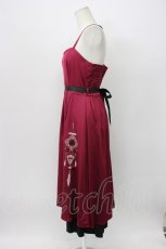 画像4: axes femme / チャイナ風刺繍キャミワンピース  ボルドーＸ黒 T-26-03-13-020-AX-OP-SA-ZT645 (4)
