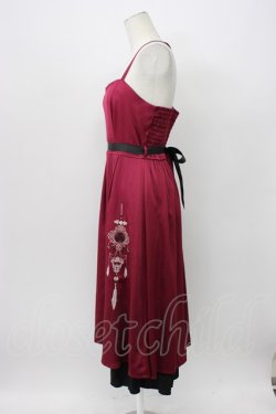 画像4: axes femme / チャイナ風刺繍キャミワンピース  ボルドーＸ黒 T-26-03-13-020-AX-OP-SA-ZT