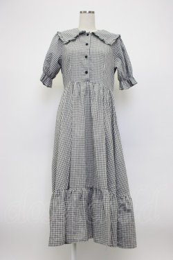 画像1: m petit by misako / AM*ギンガムCHKワンピース L 黒チェック T-26-03-14-024-LO-OP-SA-ZT
