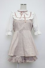 画像1: NOEMIE / チェックシフォン切替セットアップ  ピンクチェックＸ白 T-26-03-14-025-LO-OP-SA-ZT646 (1)