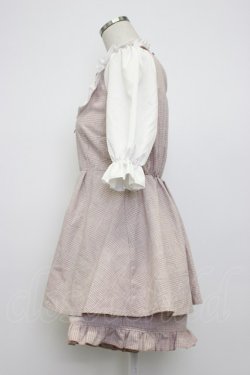 画像3: NOEMIE / チェックシフォン切替セットアップ  ピンクチェックＸ白 T-26-03-14-025-LO-OP-SA-ZT