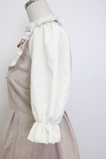 画像4: NOEMIE / チェックシフォン切替セットアップ  ピンクチェックＸ白 T-26-03-14-025-LO-OP-SA-ZT646 (4)