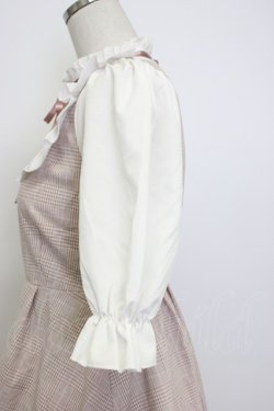 画像4: NOEMIE / チェックシフォン切替セットアップ  ピンクチェックＸ白 T-26-03-14-025-LO-OP-SA-ZT