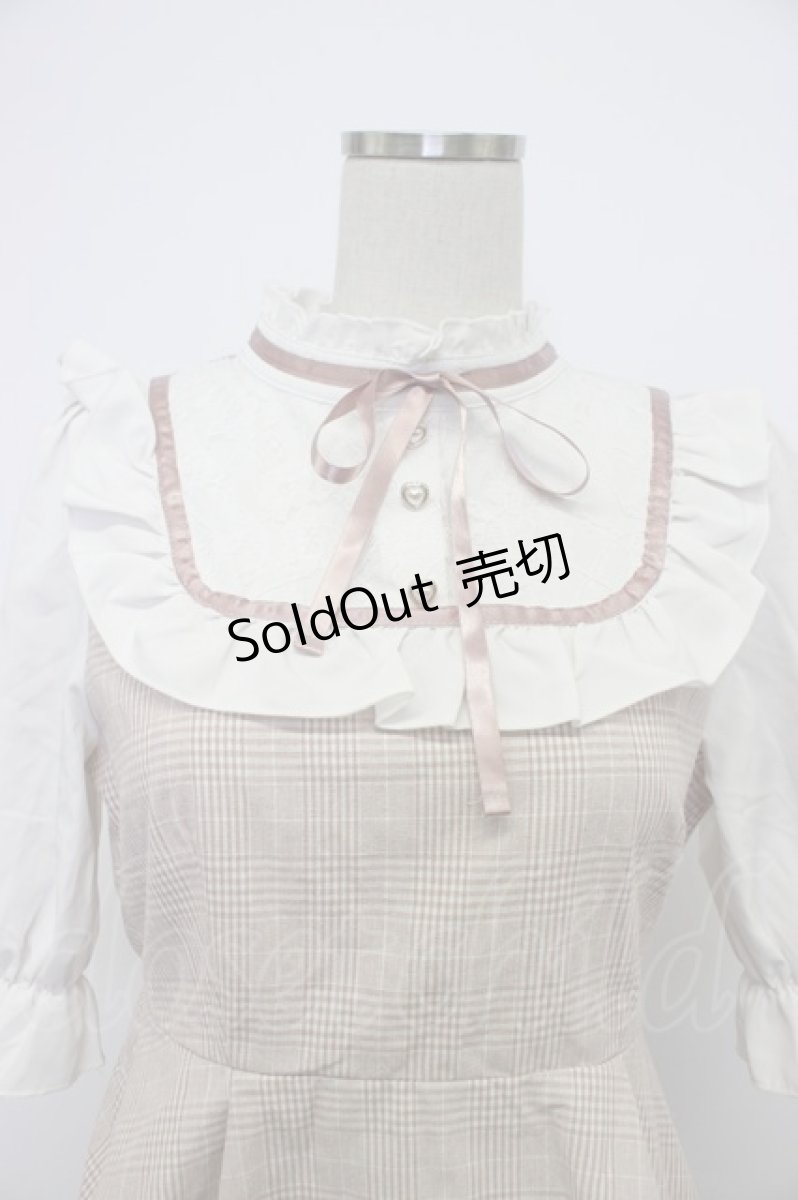 画像5: NOEMIE / チェックシフォン切替セットアップ  ピンクチェックＸ白 T-26-03-14-025-LO-OP-SA-ZT646 (5)