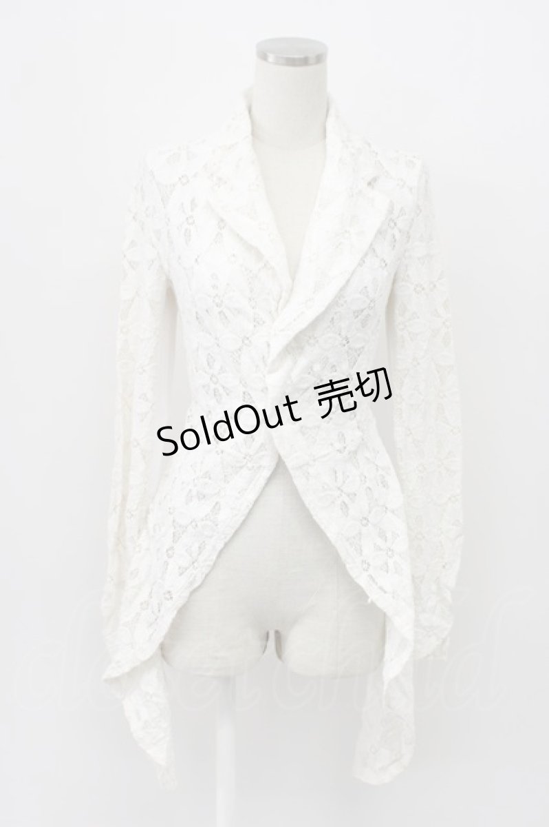 画像1: COMME des GARCONS / レースストレッチジャケット S アイボリー T-26-03-14-003-PU-JA-SA-ZT (1)