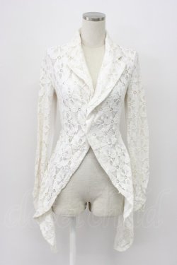 画像1: COMME des GARCONS / レースストレッチジャケット S アイボリー T-26-03-14-003-PU-JA-SA-ZT