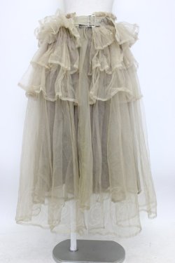 画像1: noir kei ninomiya / チュールロングスカート S ベージュ T-26-03-14-026-PU-SK-SA-ZT