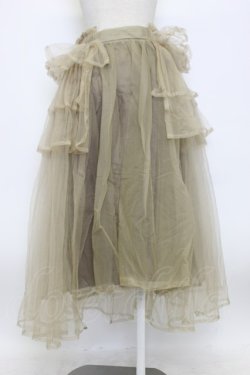 画像2: noir kei ninomiya / チュールロングスカート S ベージュ T-26-03-14-026-PU-SK-SA-ZT