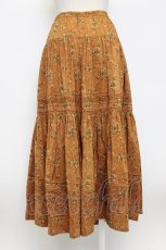 画像2: KANEKO ISAO / 小花柄前ボタンスカート  オレンジ系 T-26-03-14-027-EL-SK-OW-ZT647 (2)