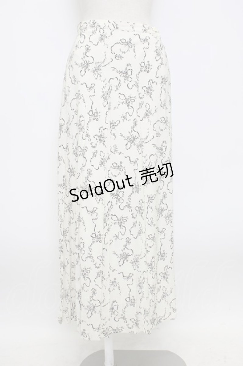 画像1: INGEBORG / ブーケ柄スカート M シロ T-26-03-14-028-LO-SK-OW-ZT647 (1)