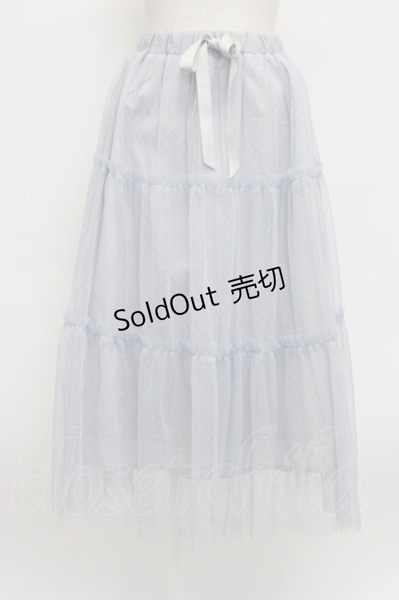 画像1: Fi.n.t / ドットチュールティアードスカート  サックス T-26-03-14-029-CA-SK-SA-ZT (1)