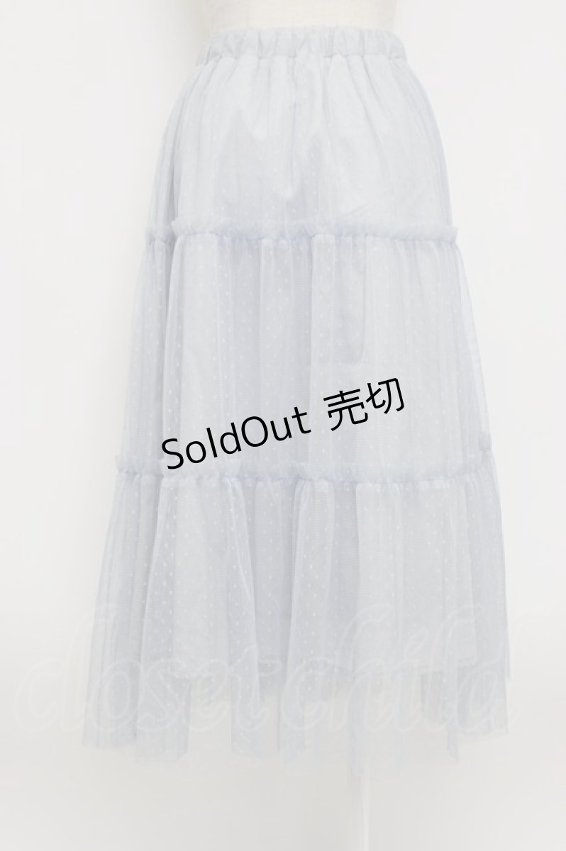 画像2: Fi.n.t / ドットチュールティアードスカート  サックス T-26-03-14-029-CA-SK-SA-ZT (2)