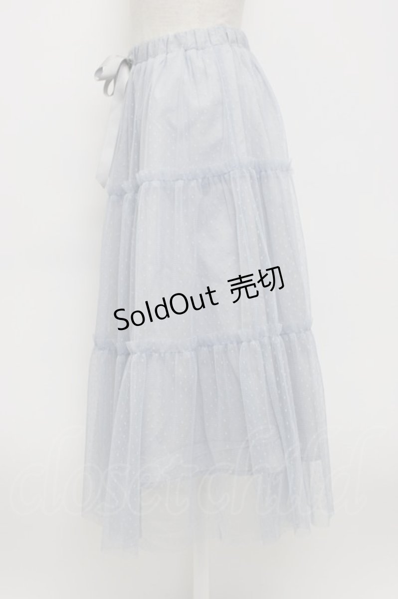 画像3: Fi.n.t / ドットチュールティアードスカート  サックス T-26-03-14-029-CA-SK-SA-ZT (3)