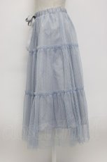 画像3: Fi.n.t / ドットチュールティアードスカート  サックス T-26-03-14-029-CA-SK-SA-ZT (3)