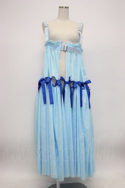 画像1: Candy Stripper / FULL OF RIBBON HARNESS TULLE SKIRT  青 T-26-03-14-030-PU-OP-SA-ZT