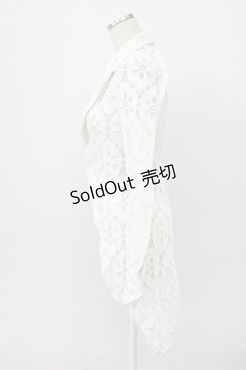 画像4: COMME des GARCONS / レースストレッチジャケット S アイボリー T-26-03-14-003-PU-JA-SA-ZT (4)