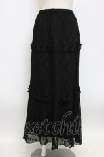 画像1: INGEBORG / プチリボン使いレーススカート M クロ T-26-03-14-033-LO-SK-OW-ZT (1)