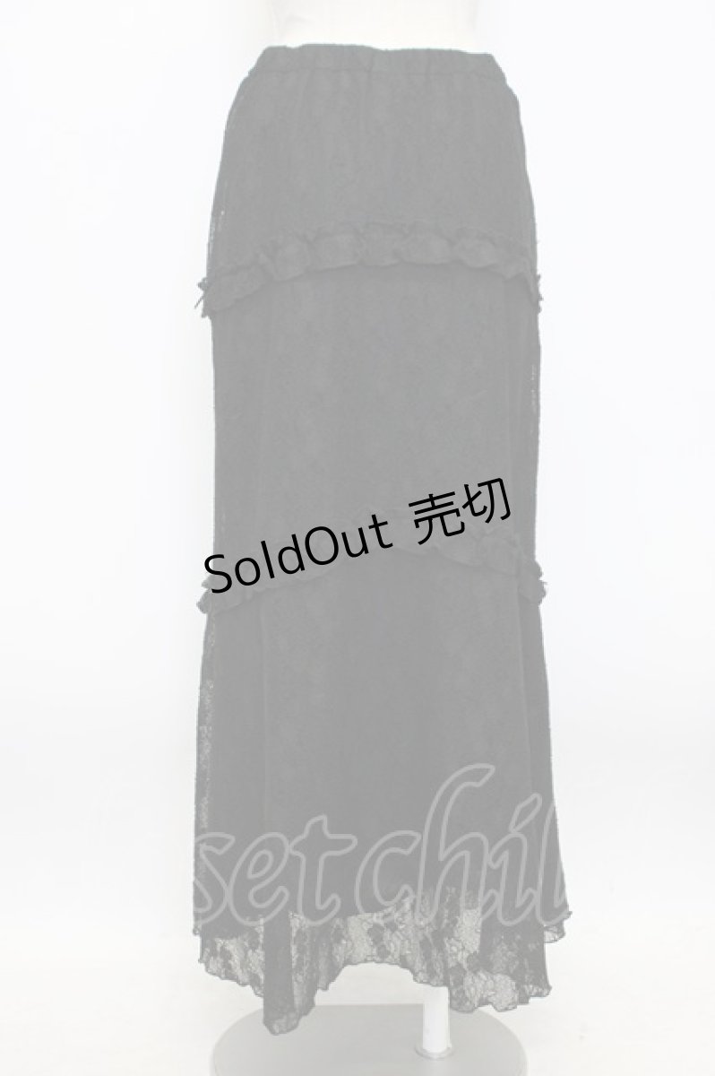 画像2: INGEBORG / プチリボン使いレーススカート M クロ T-26-03-14-033-LO-SK-OW-ZT (2)