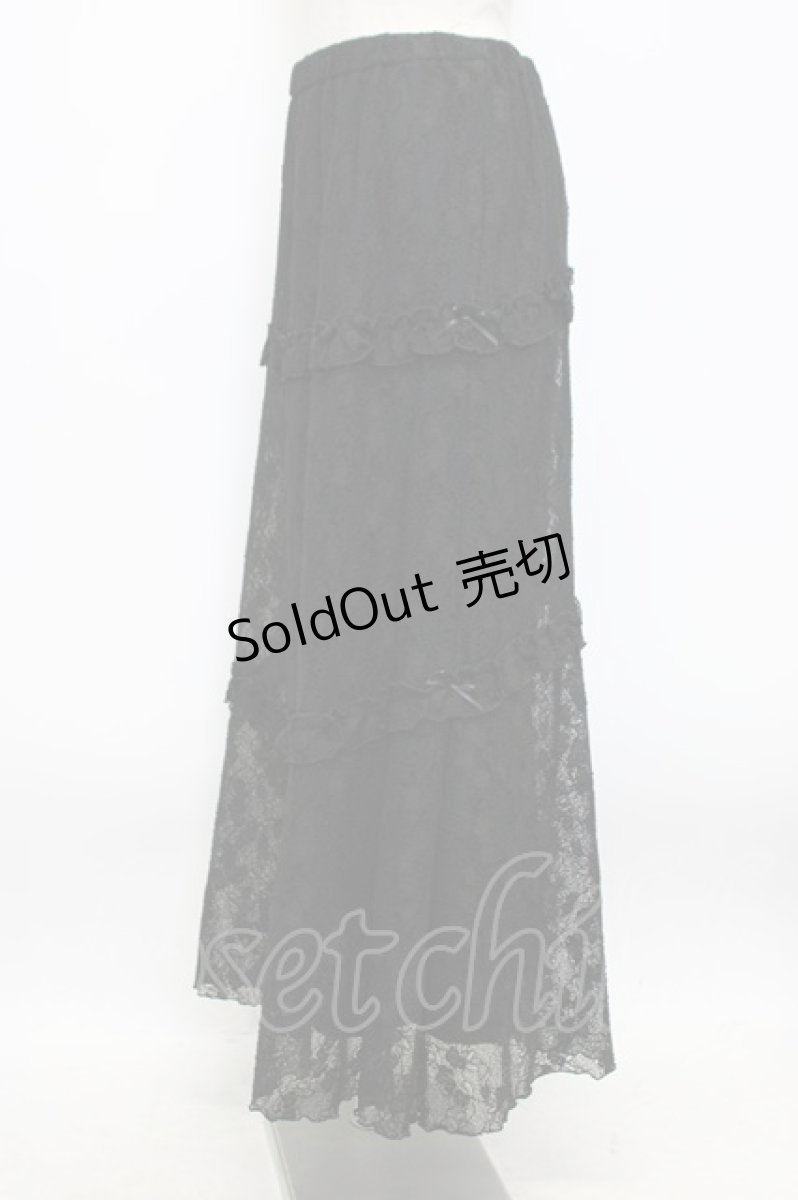 画像3: INGEBORG / プチリボン使いレーススカート M クロ T-26-03-14-033-LO-SK-OW-ZT (3)