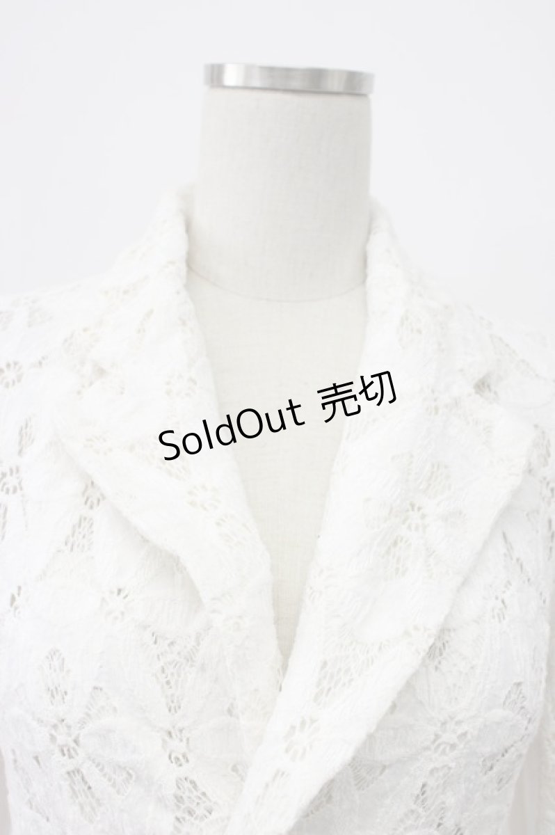 画像5: COMME des GARCONS / レースストレッチジャケット S アイボリー T-26-03-14-003-PU-JA-SA-ZT (5)