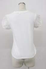 画像2: Jane Marple / フラワーレース半袖カットソー  白 T-26-03-14-001-JM-TO-SA-ZT (2)