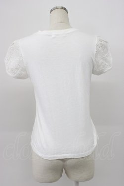画像2: Jane Marple / フラワーレース半袖カットソー  白 T-26-03-14-001-JM-TO-SA-ZT