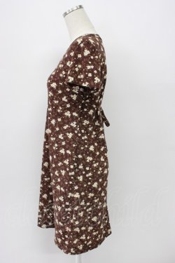 画像3: PINK HOUSE / フラワー総柄半袖カットワンピース  ブラウンＸ白 T-26-03-14-006-LO-OP-SA-ZT