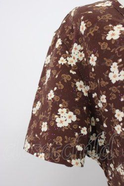 画像4: PINK HOUSE / フラワー総柄半袖カットワンピース  ブラウンＸ白 T-26-03-14-006-LO-OP-SA-ZT